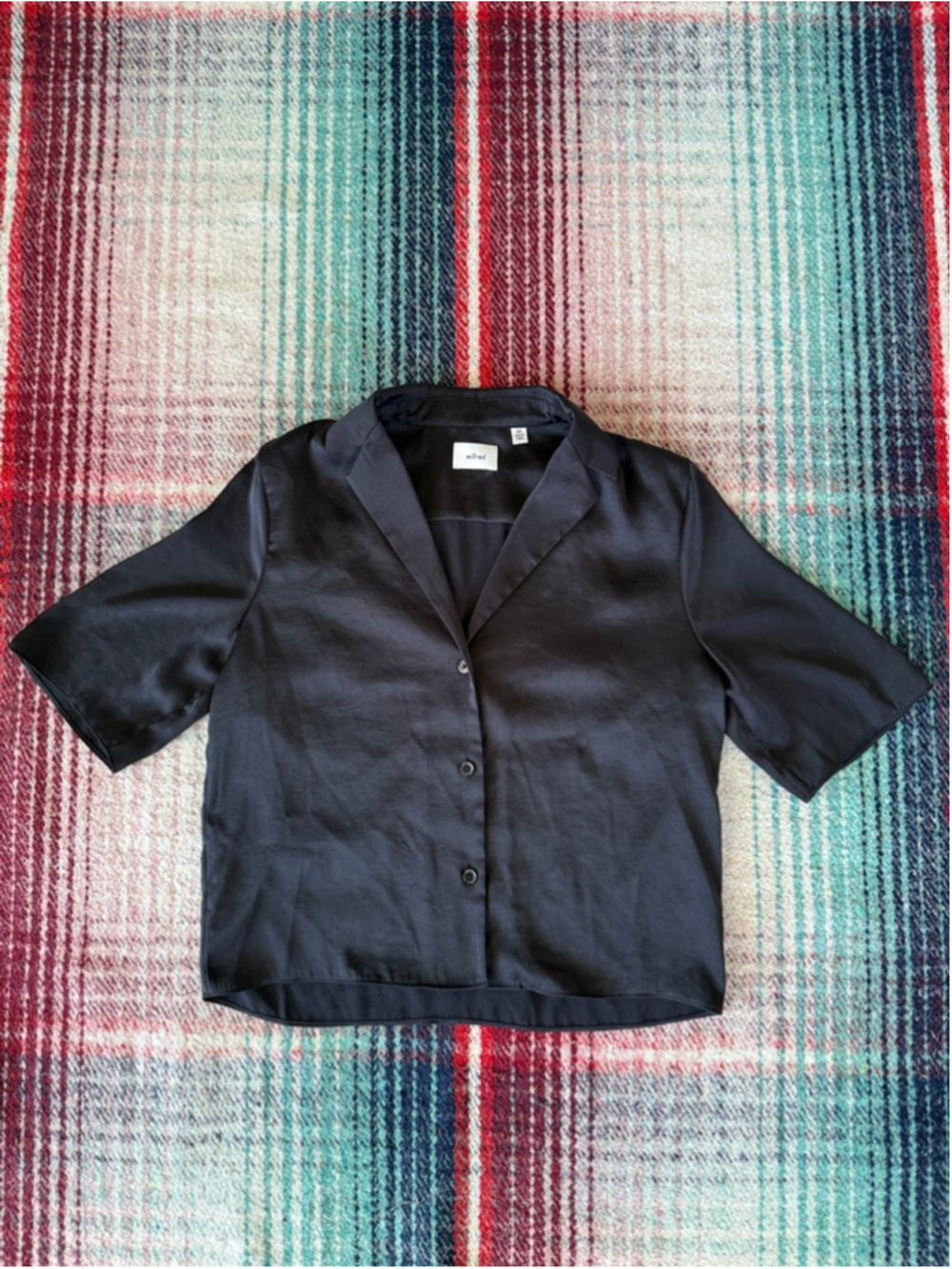 Women's Wilfred Aritzia Black Button Down Shirt XXS